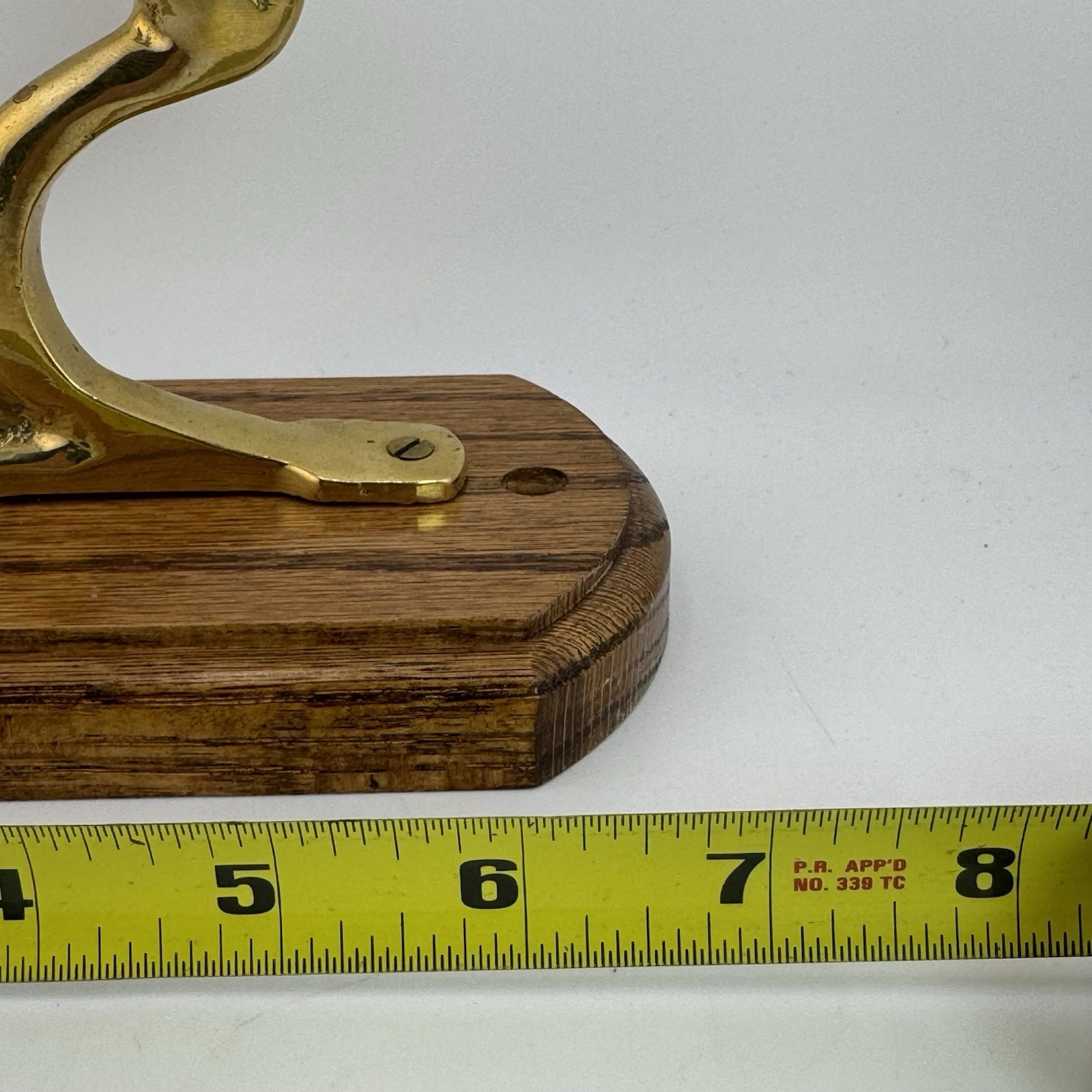 Vintage Solid Brass Mid-Century Modern Wall Mount Duck / Goose Coat / Hat Hook