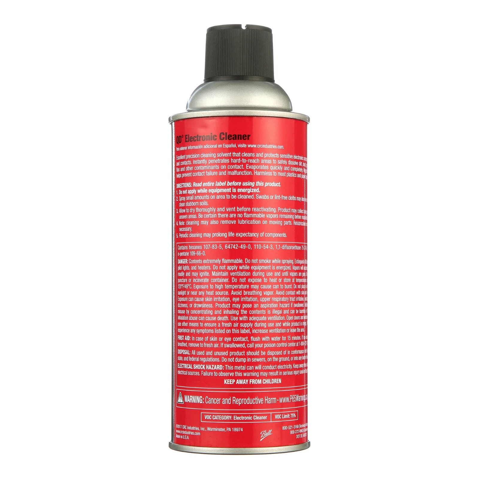 CRC Electronic Cleaner, Quick Dry for Sensitive Electronics, 11 Oz