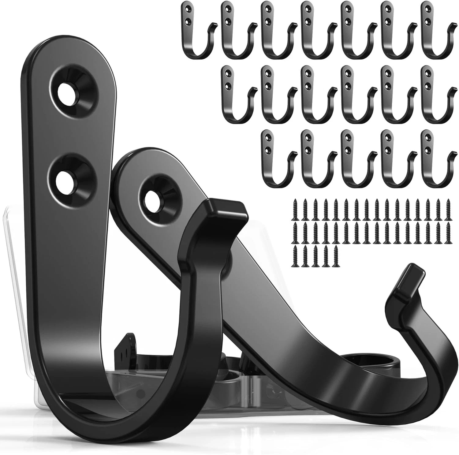 20PCS Heavy Duty Metal Coat Hooks for Wall, Single Prong Hanging Hooks