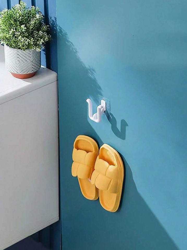 1 pc Wall-Mounted Self-Adhesive Bathroom Slipper Rack for Indoor Use–Space Saver