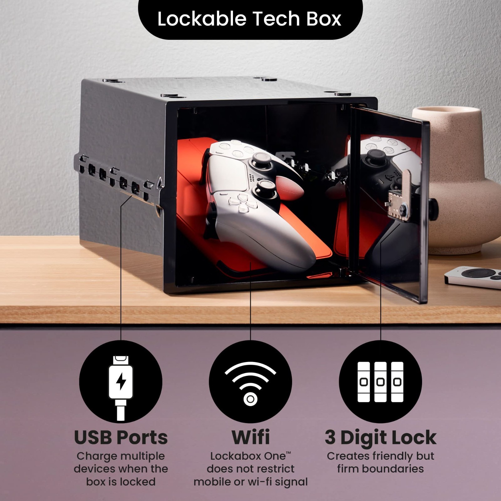 Compact Lockable Storage Box for Food, Medicines & Tech | Hygienic Home Safety 1