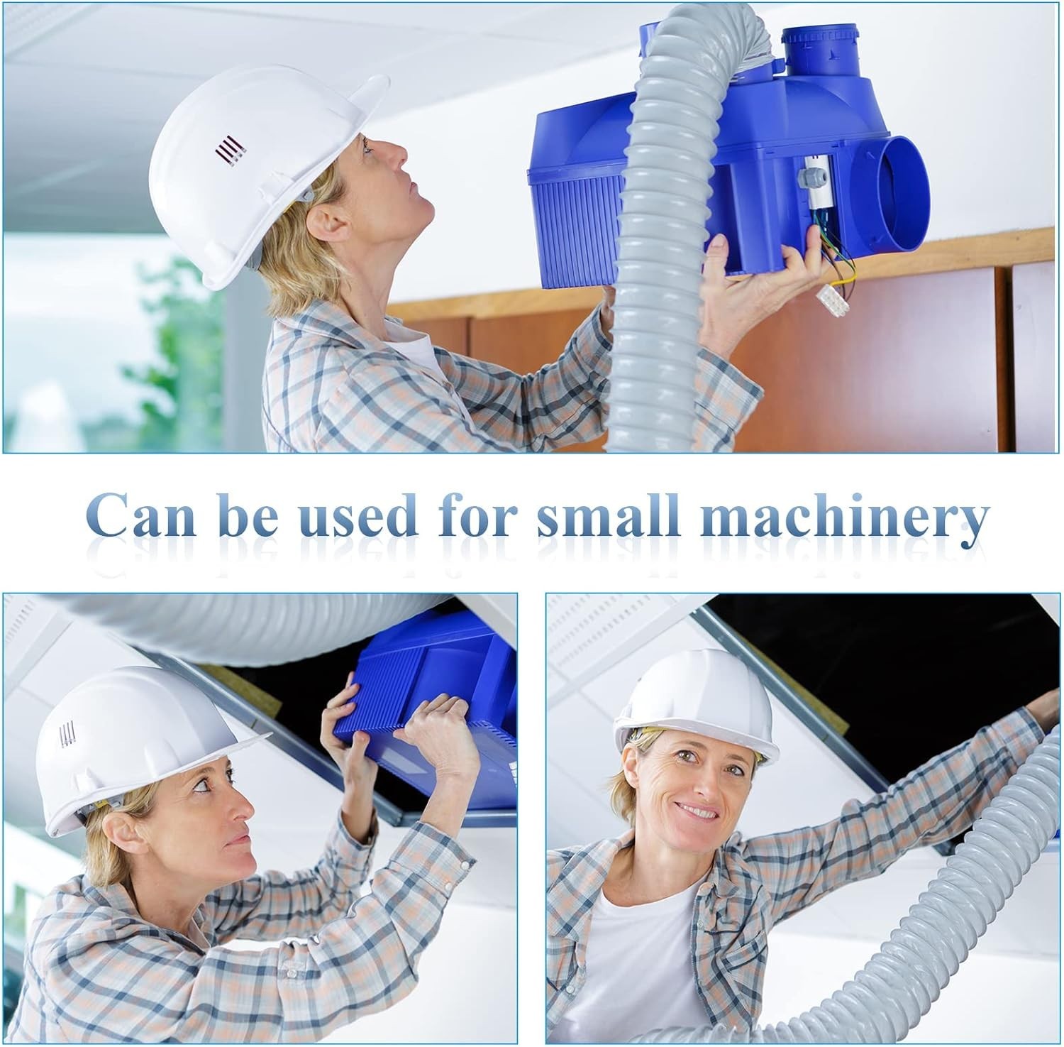 4 Inch x 50 Ft Heavy-Duty PVC Dust Collection Hose with Flexible Design & Clamps