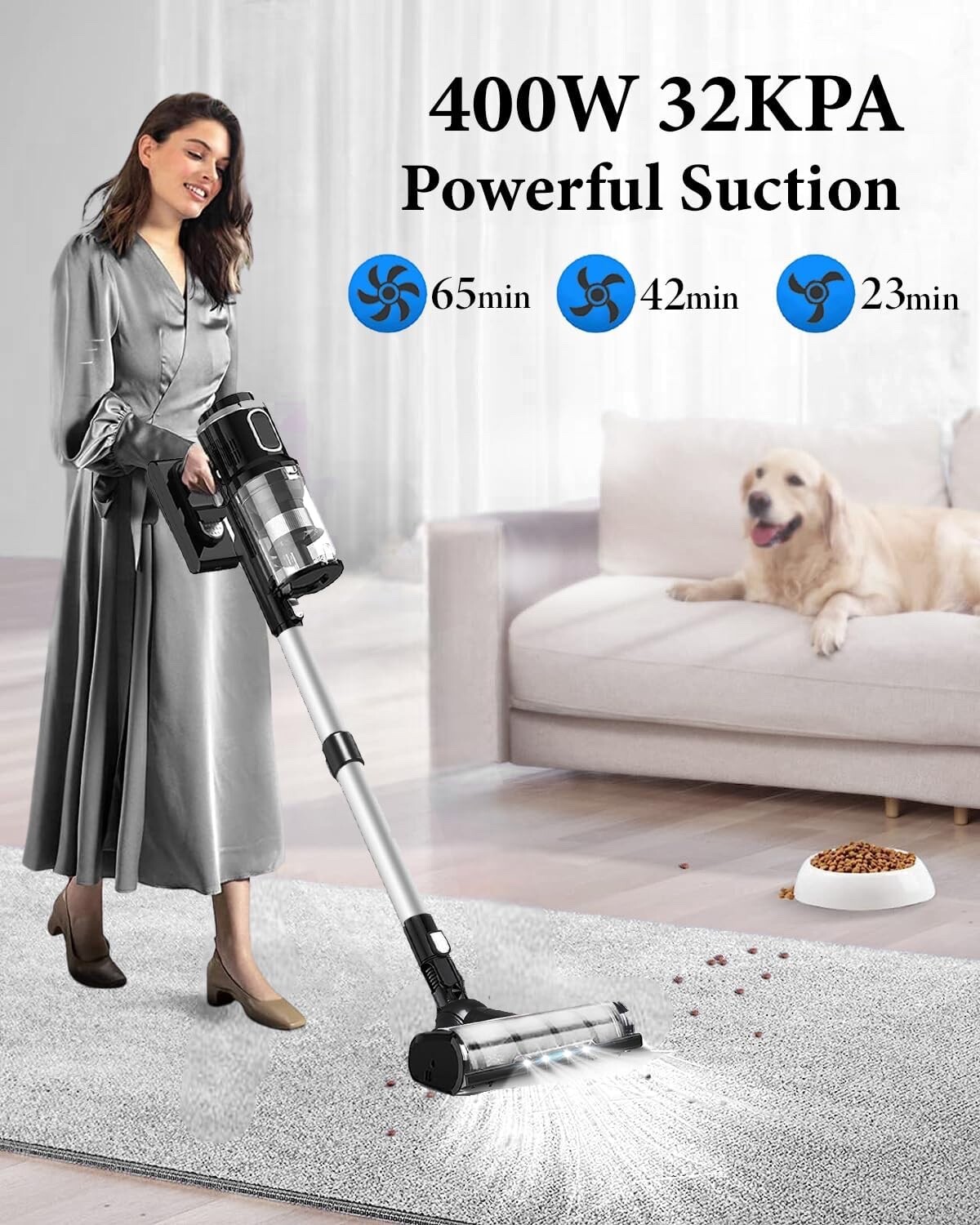 VYKLO V12 32Kpa 65Mins Cordless Handheld Stick Vacuum Cleaner Hard Floor Carpet