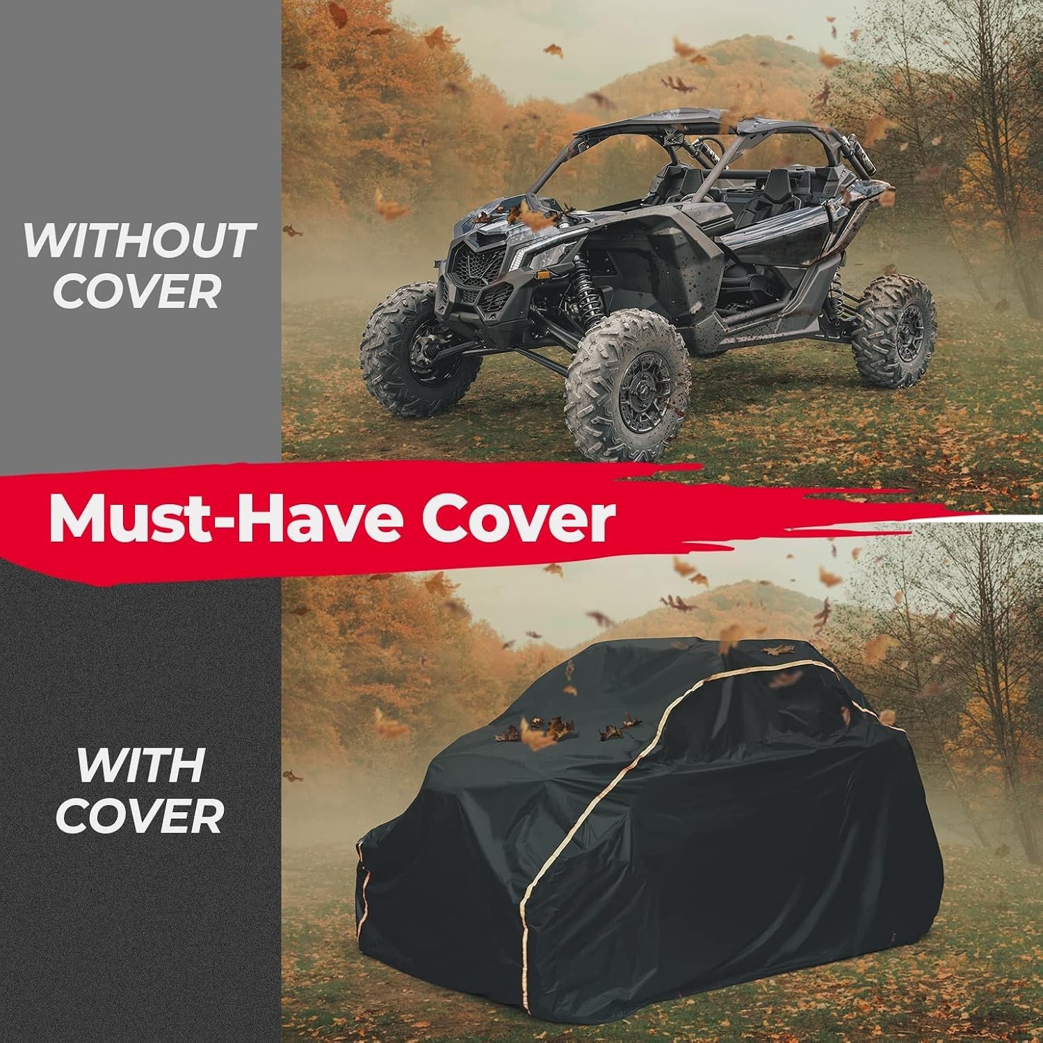 X3 Waterproof UTV Cover for Can-Am Maverick 2017-2025, 2 Seater, 134″x73