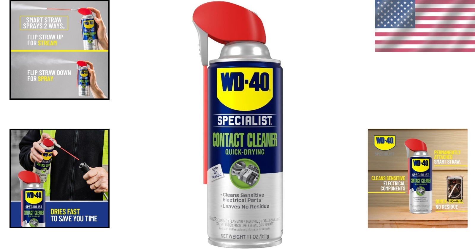 Quick-Dry 11 oz Contact Cleaner Spray by WD-40 – Perfect for Sensitive Equipment