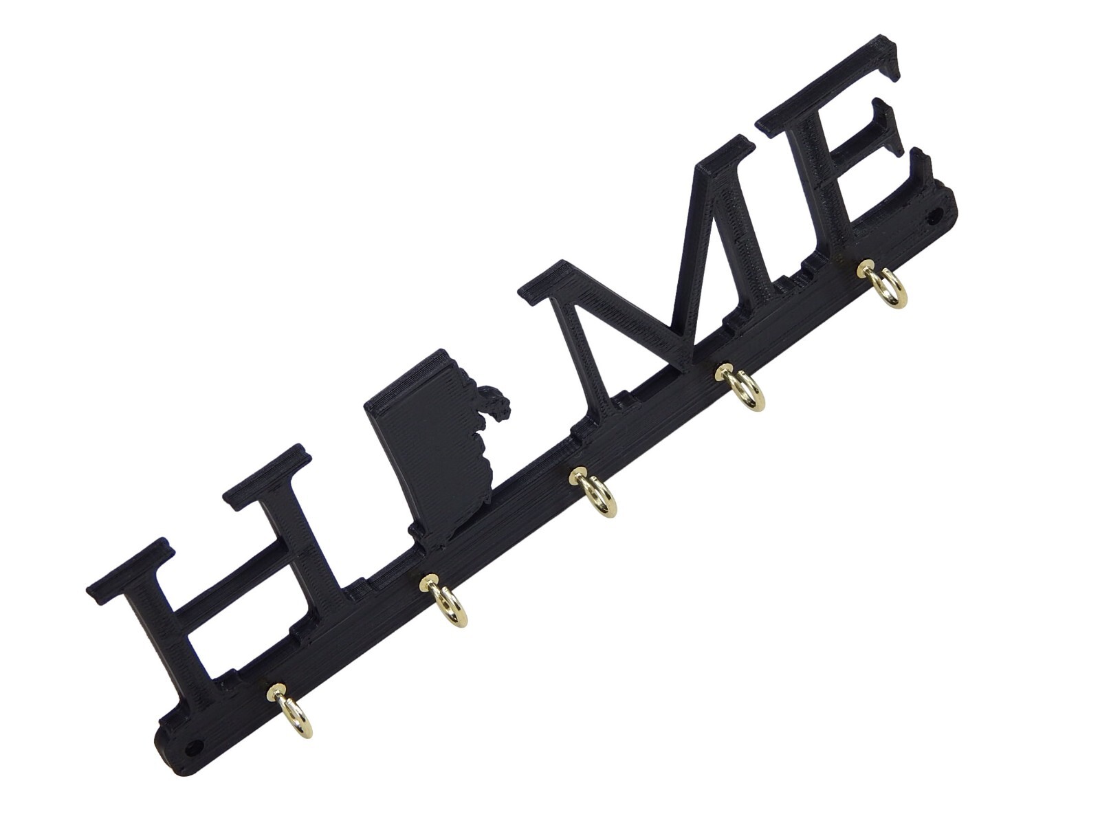 Rhode Island Home State Shape Key Holder Hanger Rack Hook Housewarming Wall Gift