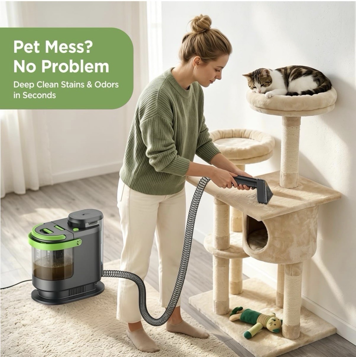 18Kpa Portable Carpet Cleaner Machine Cars Pets Spot Rug Couch 54 42 Oz Water