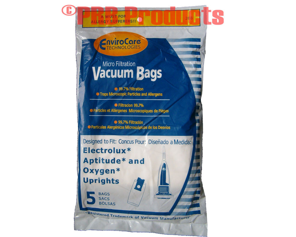 Electrolux Anti-Allergen Upright Vacuum Cleaner Bags Model Oxygen 3 Style EL205B