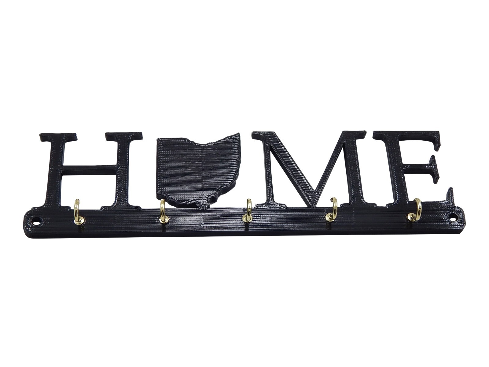 Ohio Home State Shape Key Holder Hanger Rack Hooks Housewarming Wall Decor Gift