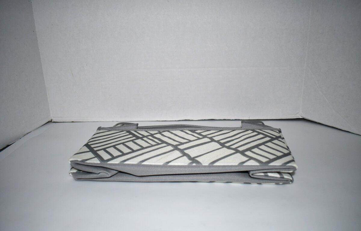 Thirty One Office Desk Organizer in Grey Patchwork With EMBROIDERY NWT
