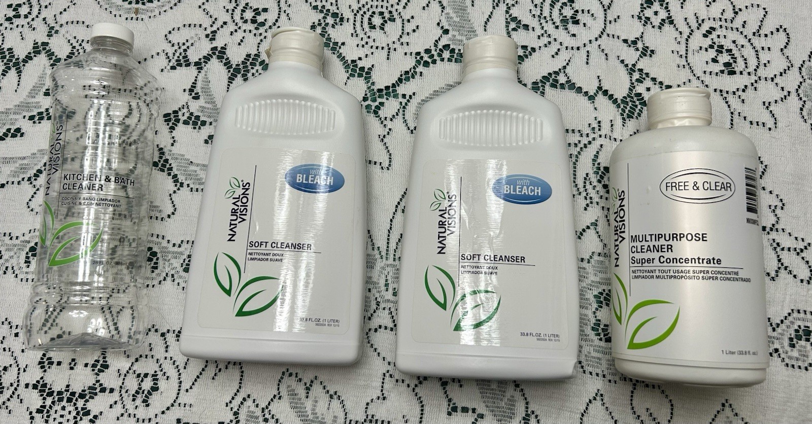 Natural Visions Cleanser Lot 2 Soft Cleanser, 1 Multipurpose Cleaner & Bottle