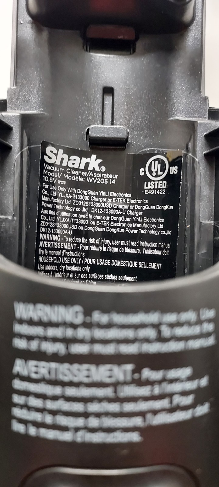 SHARK WANDVAC PARTS UV200CCO WV200 WV200C WV201 WV203C WV205 WV220 WV250 WV251