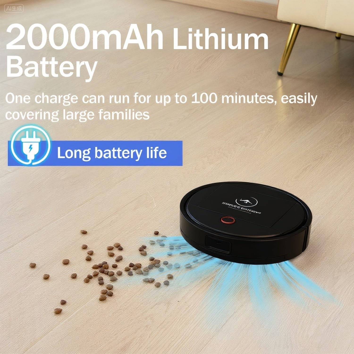 Robot Vacuum Cleaner And Mop Slim Quiet – Ultra Thin Low Profile Pet Hair Suctio