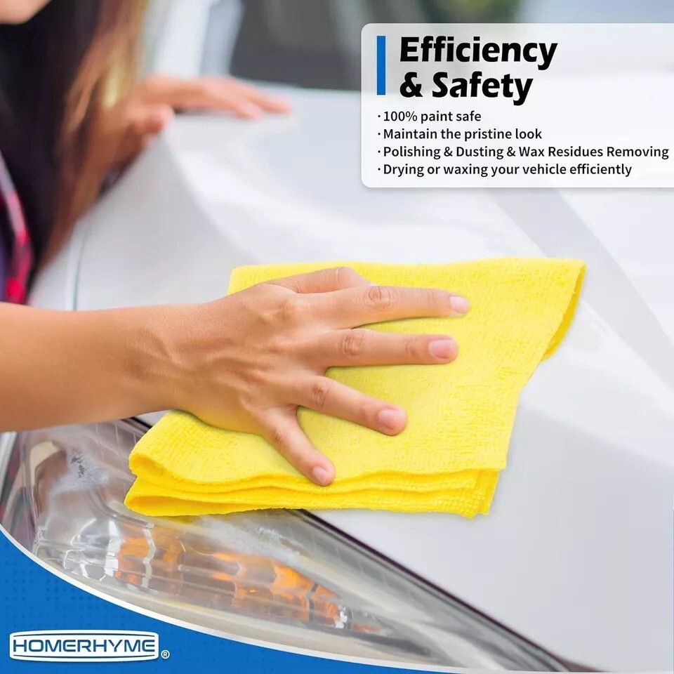 10-50 PCs Microfiber Cleaning Cloth Towel No-Scratch Rag Car Polishing Detailing