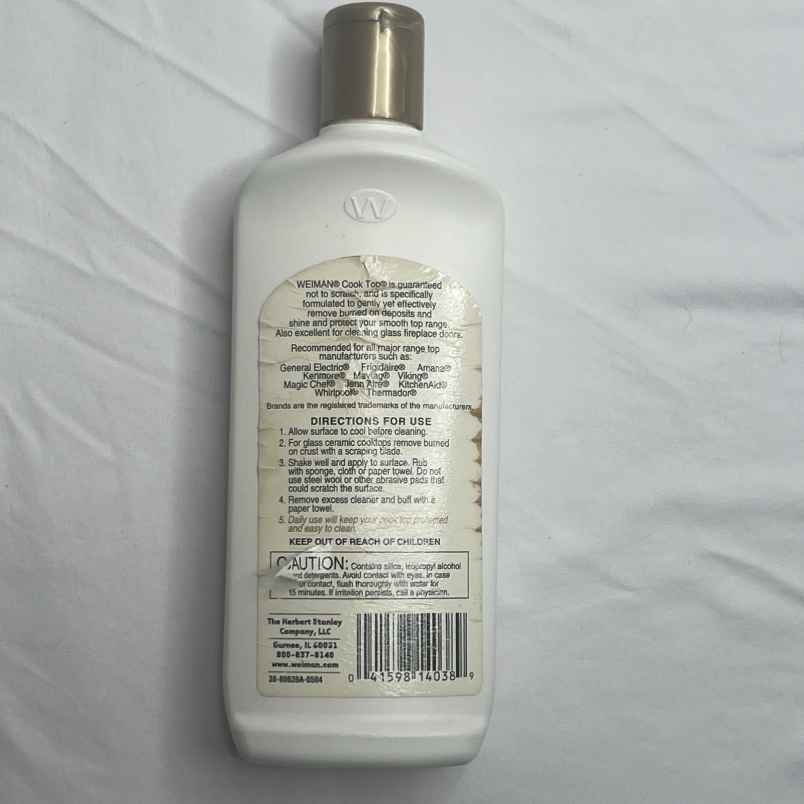 WEIMAN Heavy Duty 3-in-1 COOK TOP CREAM 10oz bottle Clean+Shine+Protect