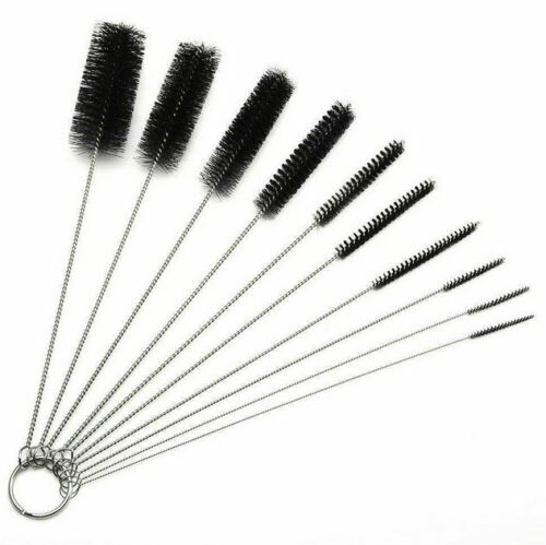 1-10 US Nylon Straw Brush Cleaner Bottle Tube Pipe Small Long Cleaning 10Pcs Set