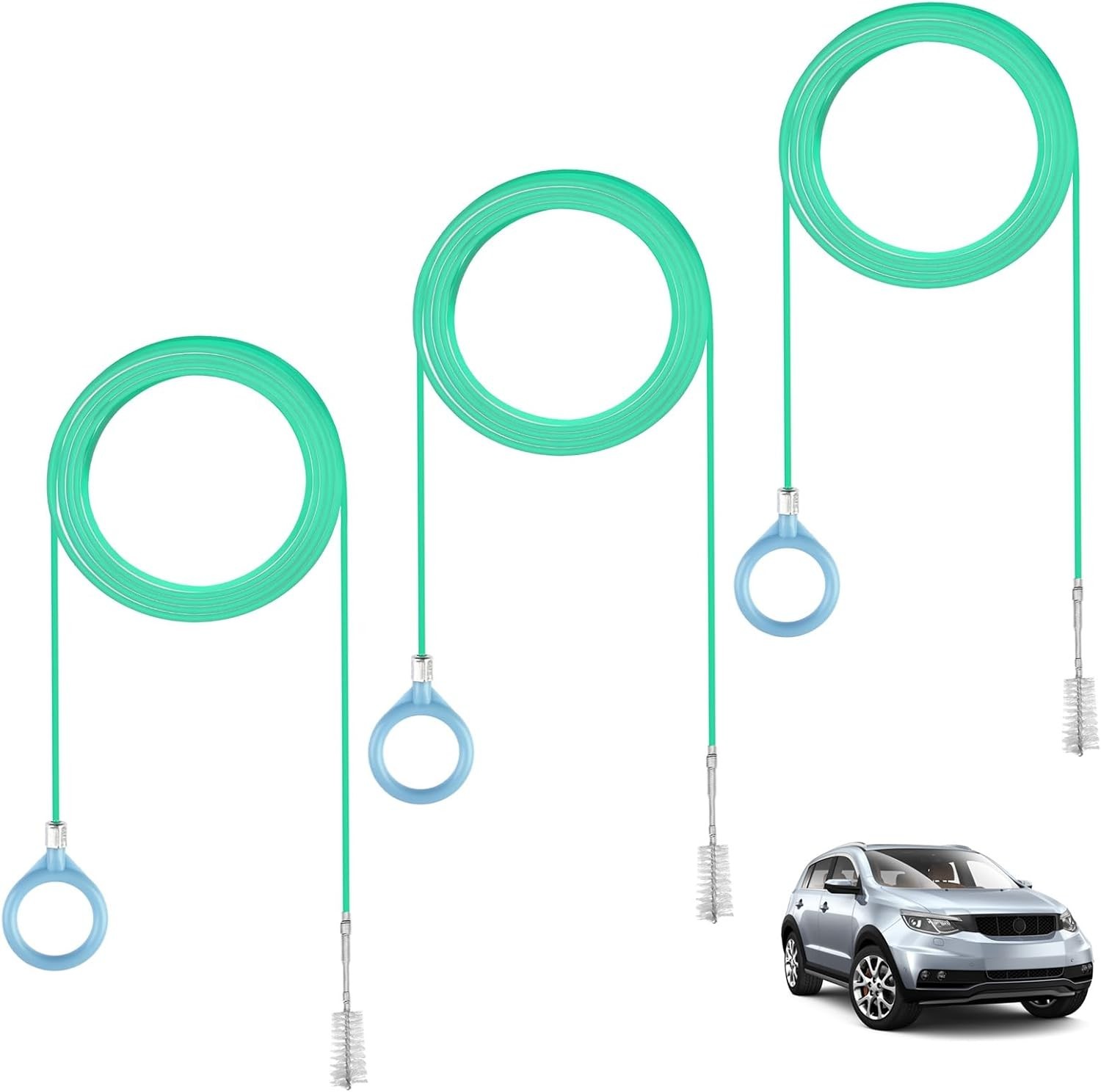 3 pcs Auto Sunroof Drain Cleaning Tool, 120 Inch Long Flexible Tube Cleaning Bru
