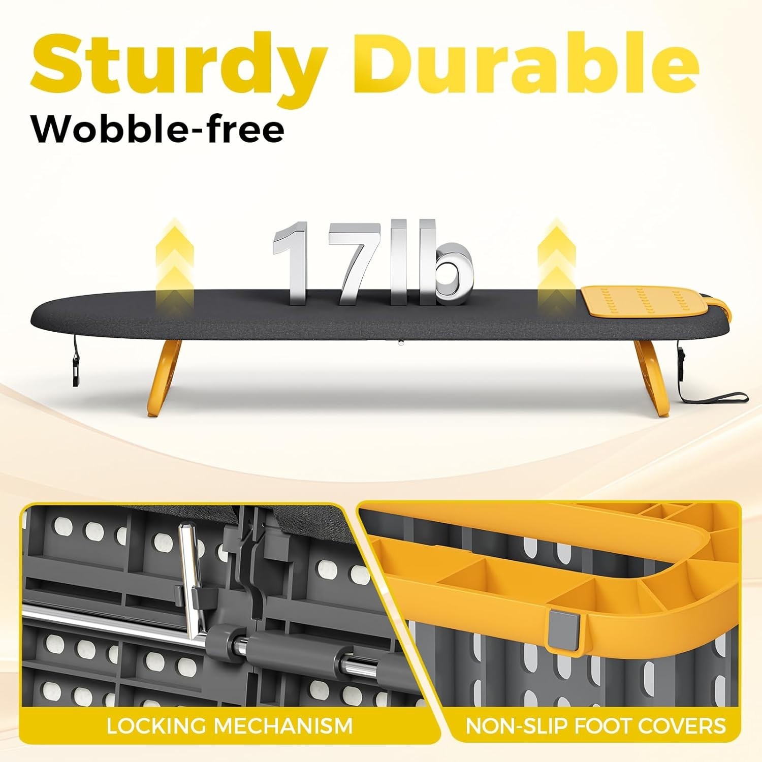 Compact & Foldable Ironing Board with Heat-Resistant Mat – Space-Saving Solution