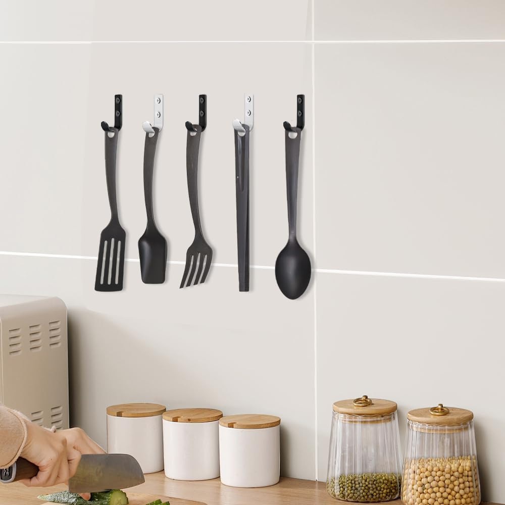 25 Pack U Shaped Wall Hooks for Hanging Coats Bags and Keys, Single Robe & Towel