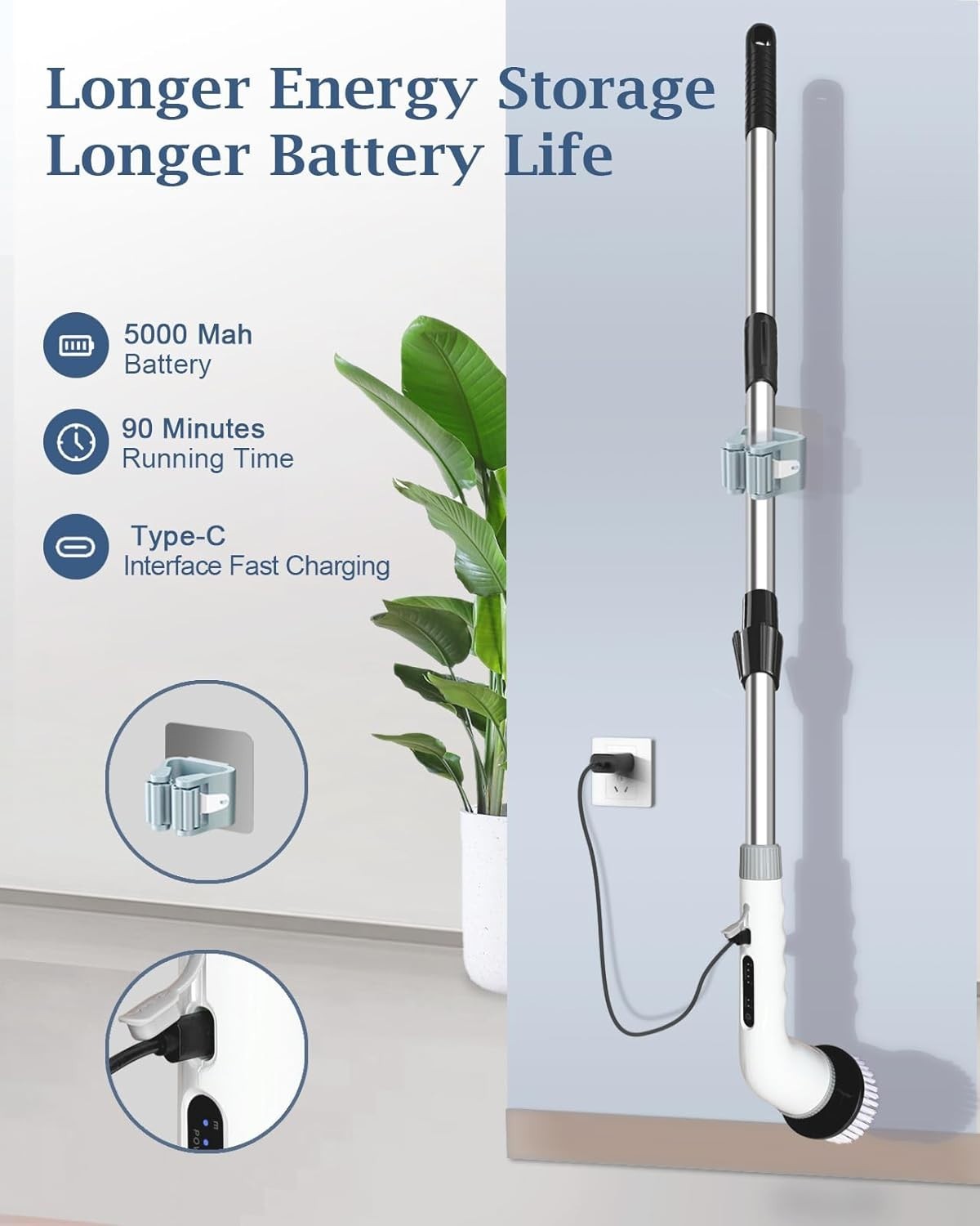 8 in 1 Electric Spin Scrubber for Bathroom, Tub, Tile, Kitchen