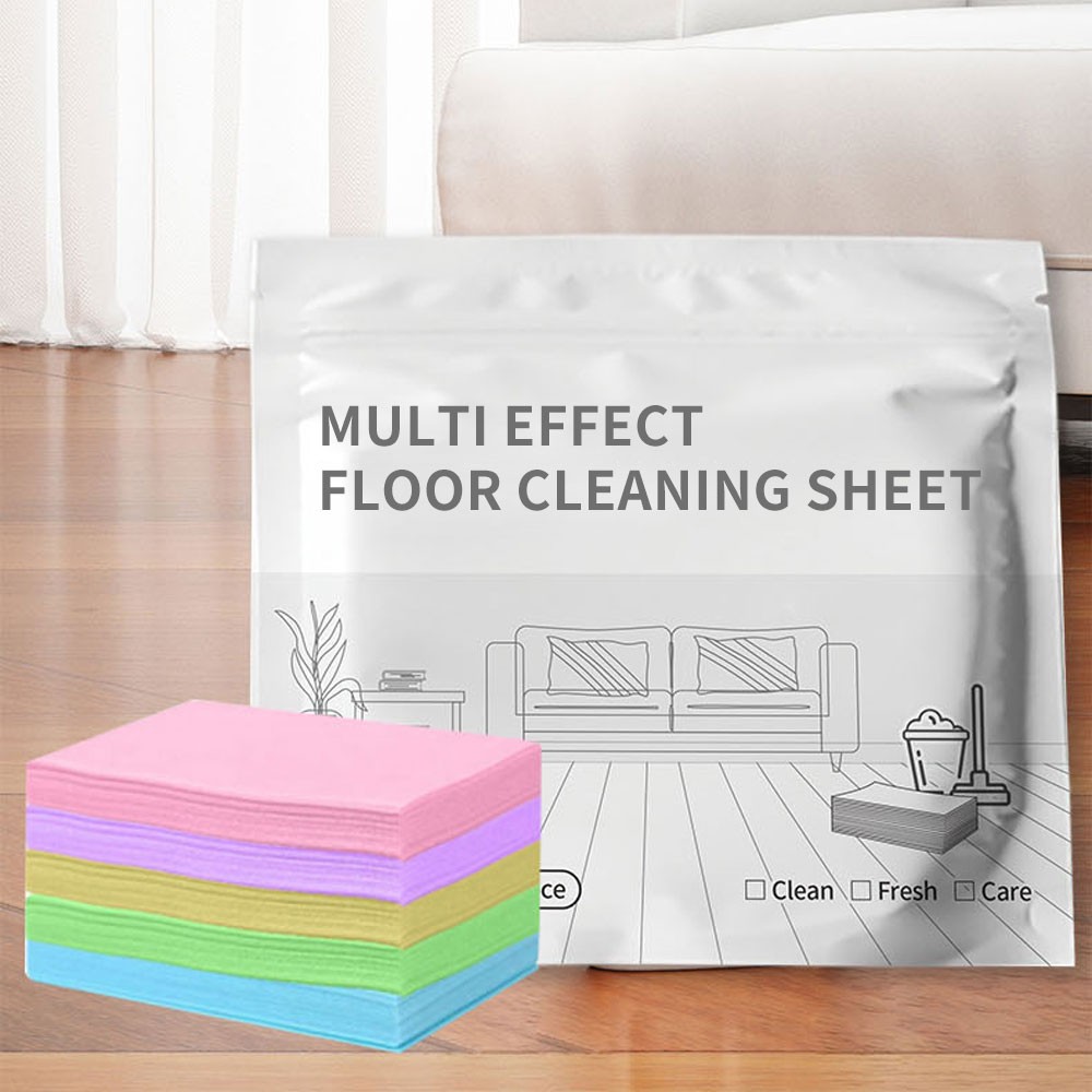 Multi-Effect Floor Cleaning Sheets,100pcs Water-Soluble Floor Cleaning Sheets