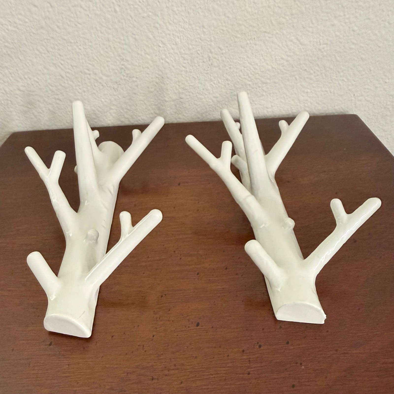 Bosign Branch™ Hook M White Solid Cast Iron Wall Hooks Modern Decor 6.5 Inches
