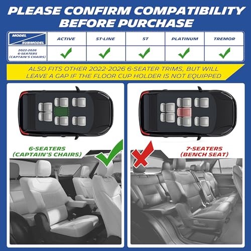 Vehicle Mats, All-Weather TPE Custom 2022-2026 Ford Explorer 6 Seats, Premier