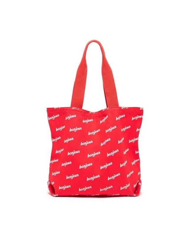 Ban.do Bonjour Tote Bag – Brand New with Tags – Pink & Red – Cute Fun Gift