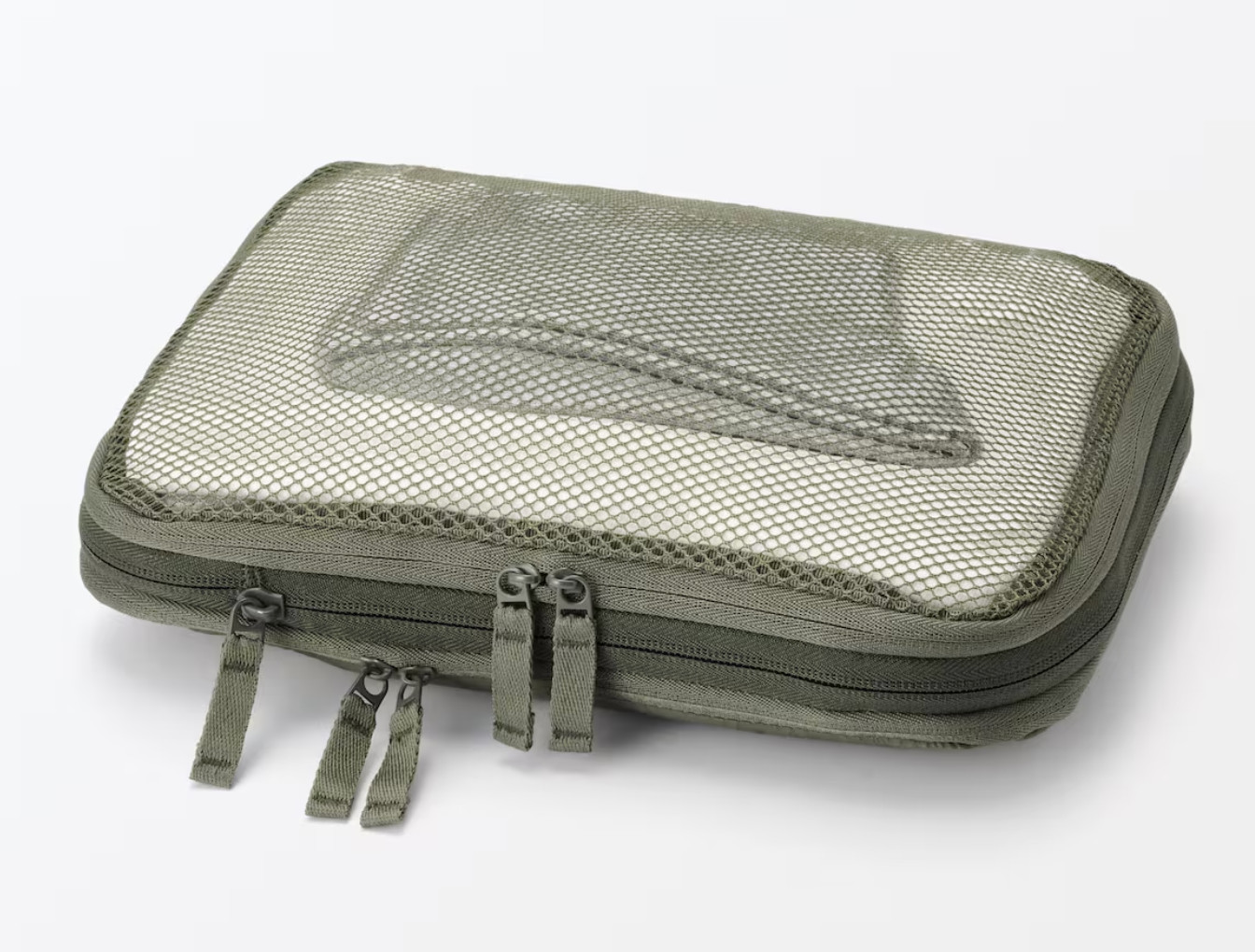 Muji Polyester Sorting case Compressed type 26 x 20 x 10 cm Khaki