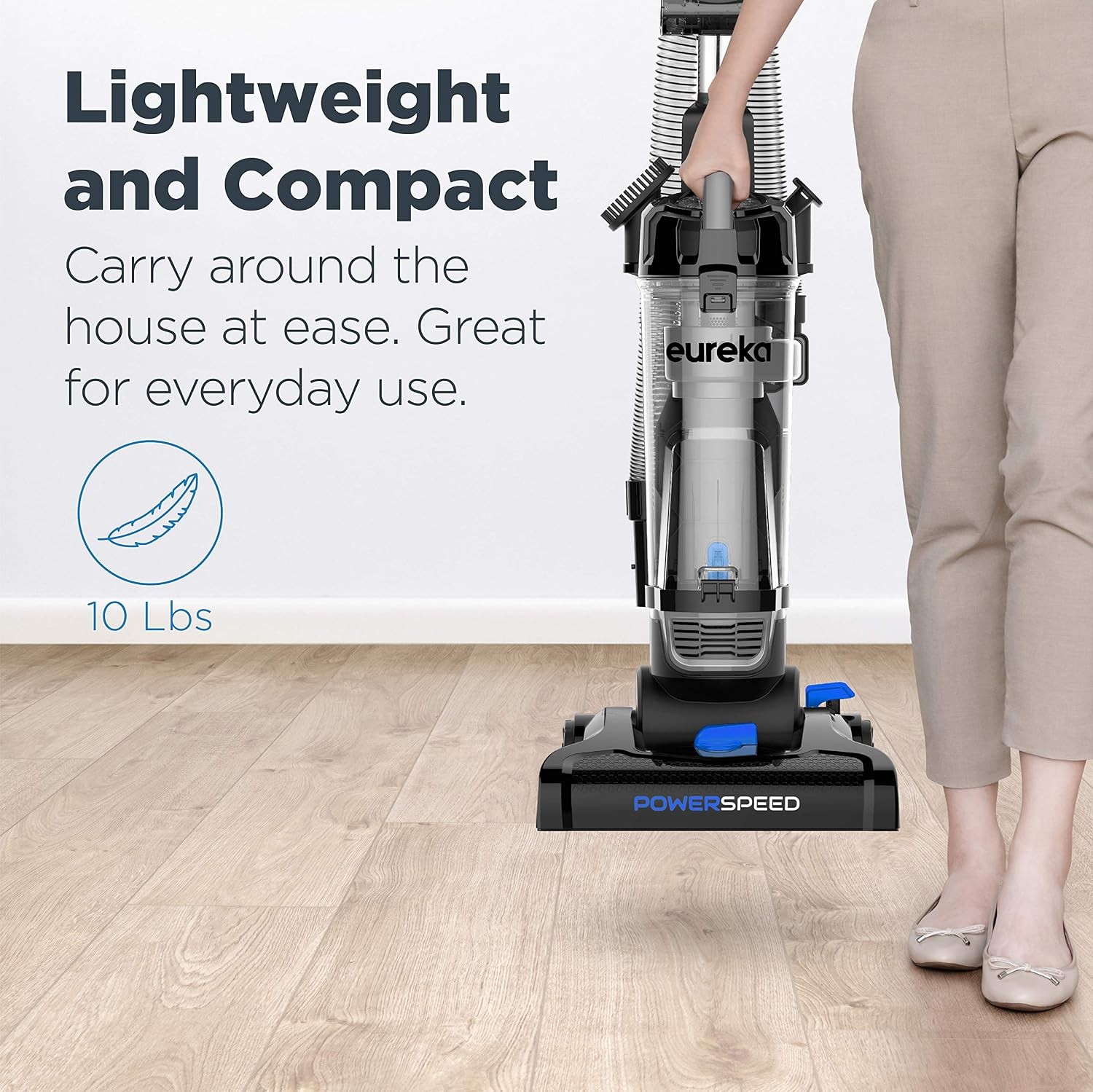 Eureka NEU181A PowerSpeed Blue Lightweight Upright Vacuum 960W Bagless