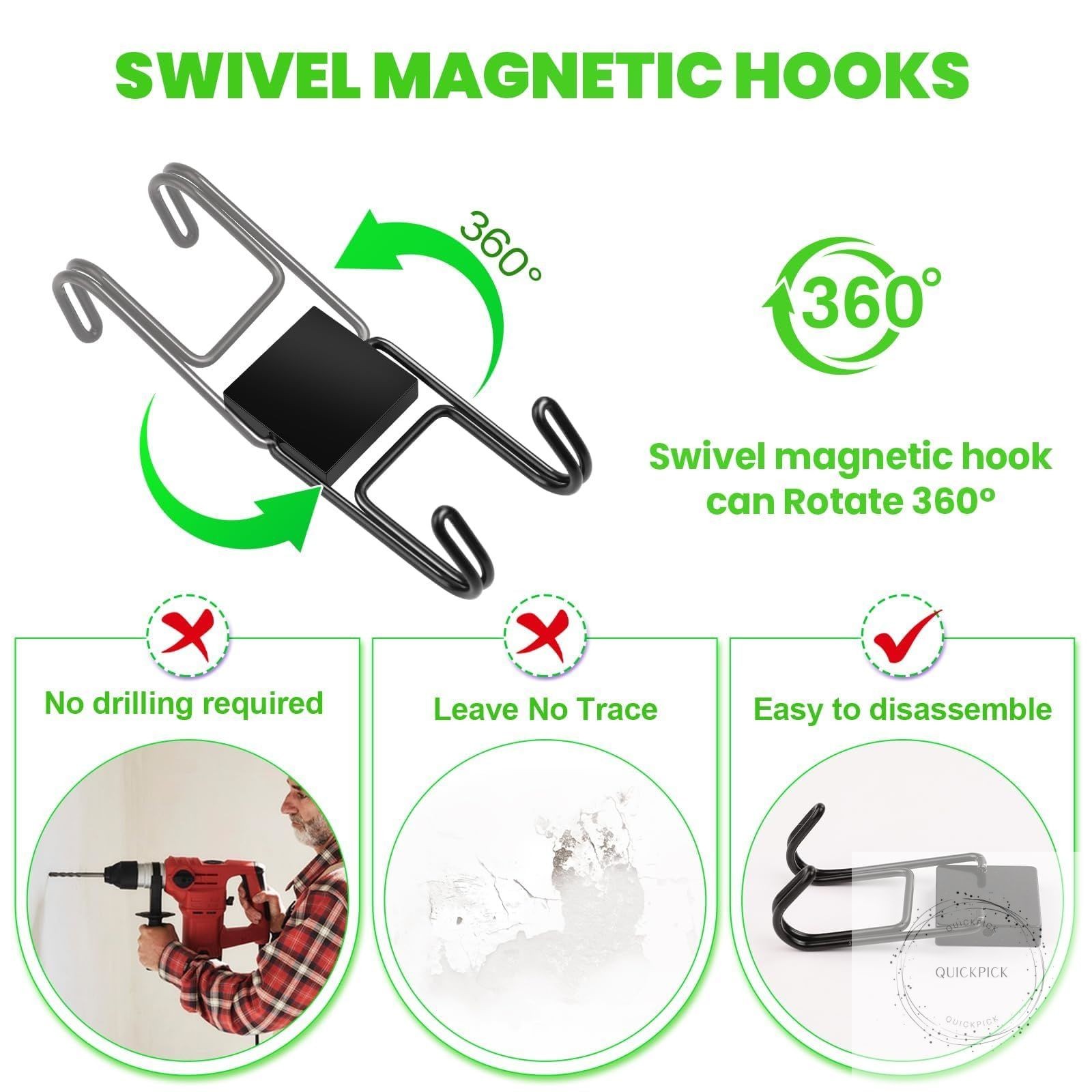 Magnetic Hooks 6 Pcs 50lbs+ Magnet Hook 2026 Cruise Essentials Heavy Duty Double