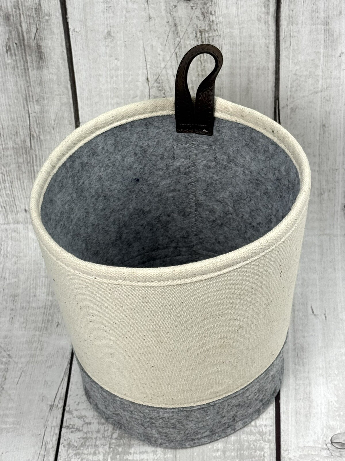 Thirty One Felt Hanging Bin Natural Brushed Felt
