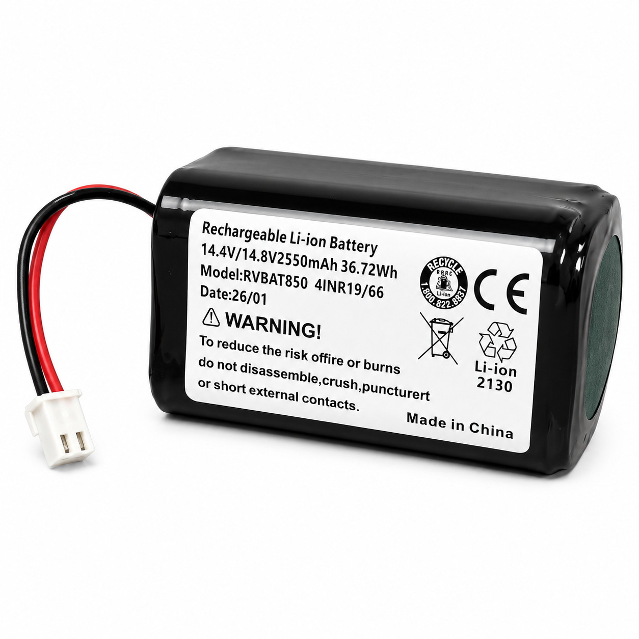 Replacement Rechargeable Li-ion Battery for Shark Robot Vacuum Cleaner