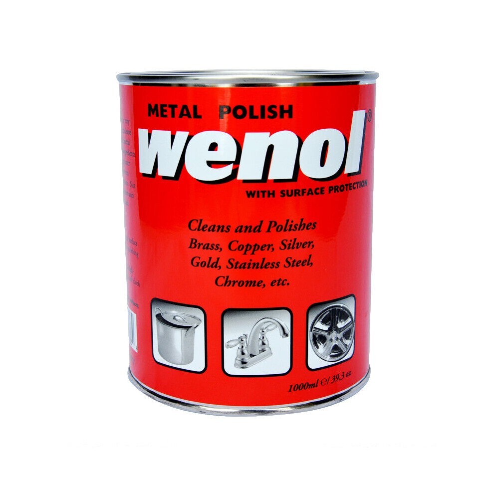 Wenol Original Formula Metal Cleaner / Polish Can, Red (1000 ML / 39.3 oz.)