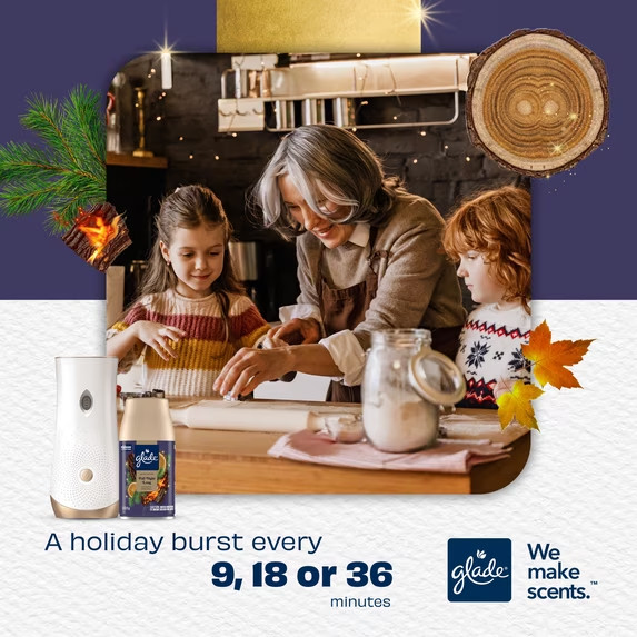 Glade® Automatic Spray Refills, Air Freshener, Fall Night Long, 2 x 6.2 oz