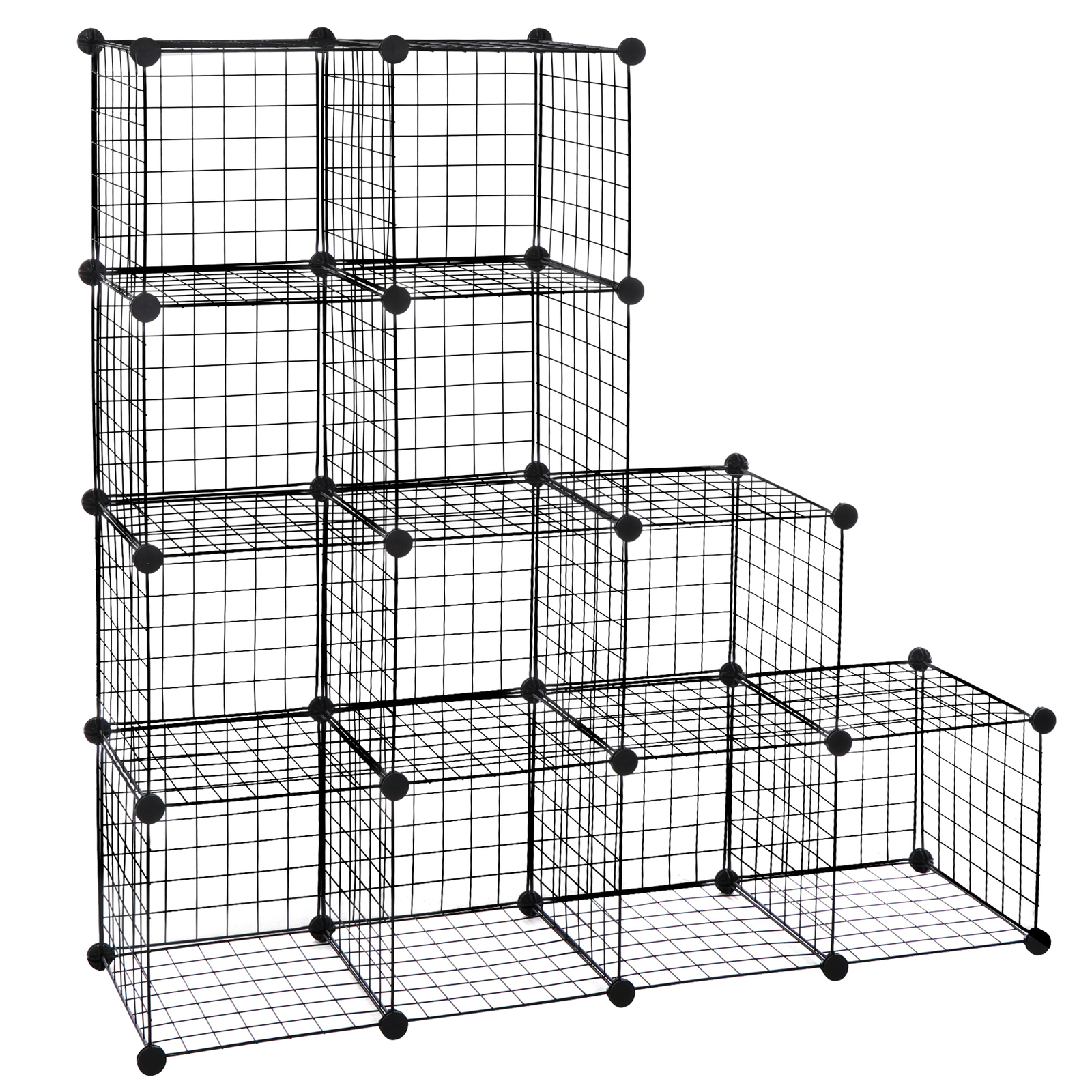 12-Cube Storage Shelf Wire Cube Storage Organizer DIY Closet Cabinet Living Room