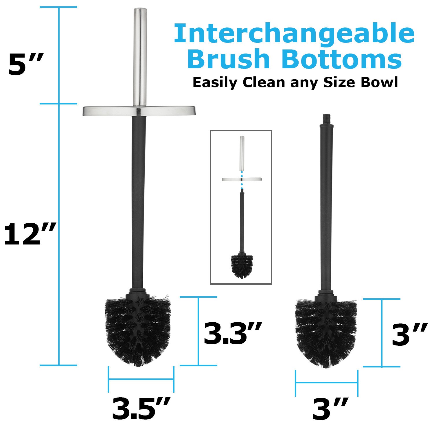 Blue Donuts BD-TBPCH-Toilet Brush and Plunger Set Toilet Plunger Toilet Brush Co