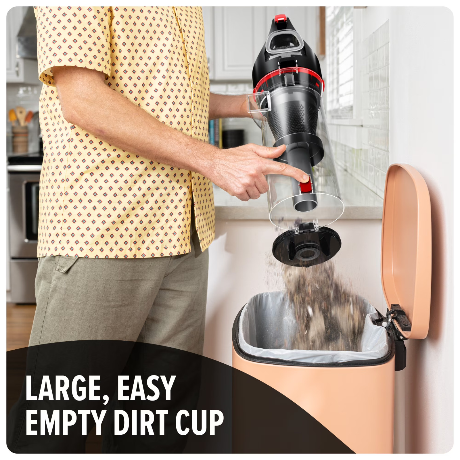 Dirt Devil Bagless Upright Vacuum Cleaner, Multi-Surface, UD76330V, Black