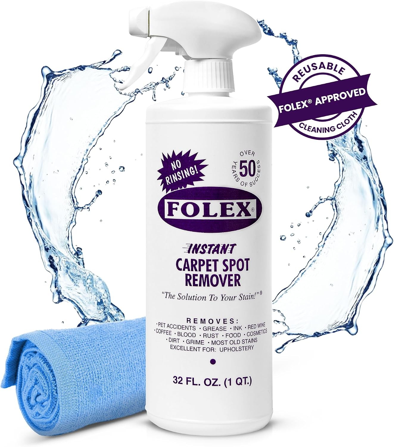 Instant Carpet Spot Remover 32 oz Powerful Stain Remover for Carpets,
