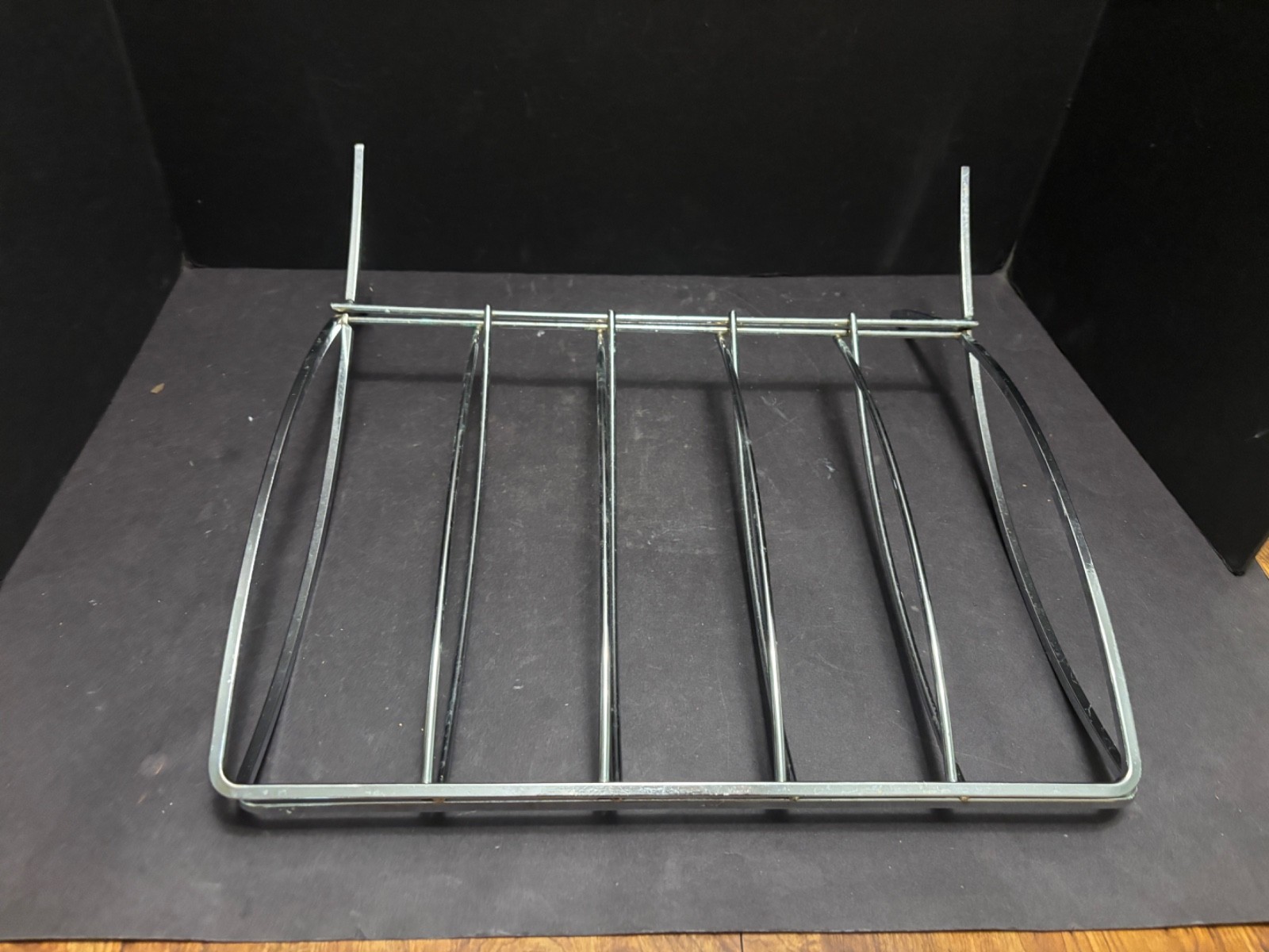 Vintage MCM Chrome Folding Magazine Rack(s) Holder Bar/Rod Brutalist 2 Available