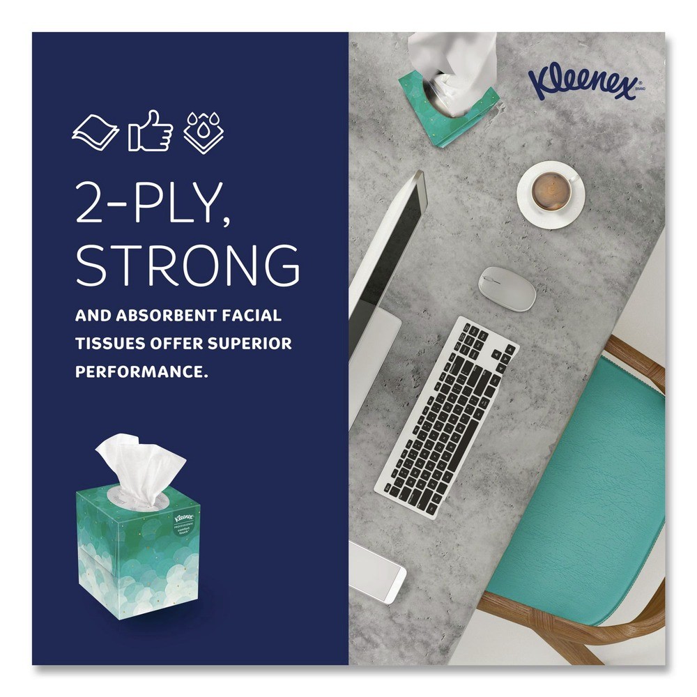 Kleenex 21271 Boutique 2-Ply Facial Tissue – White (95 SH/BX, 6 BX/PK) New
