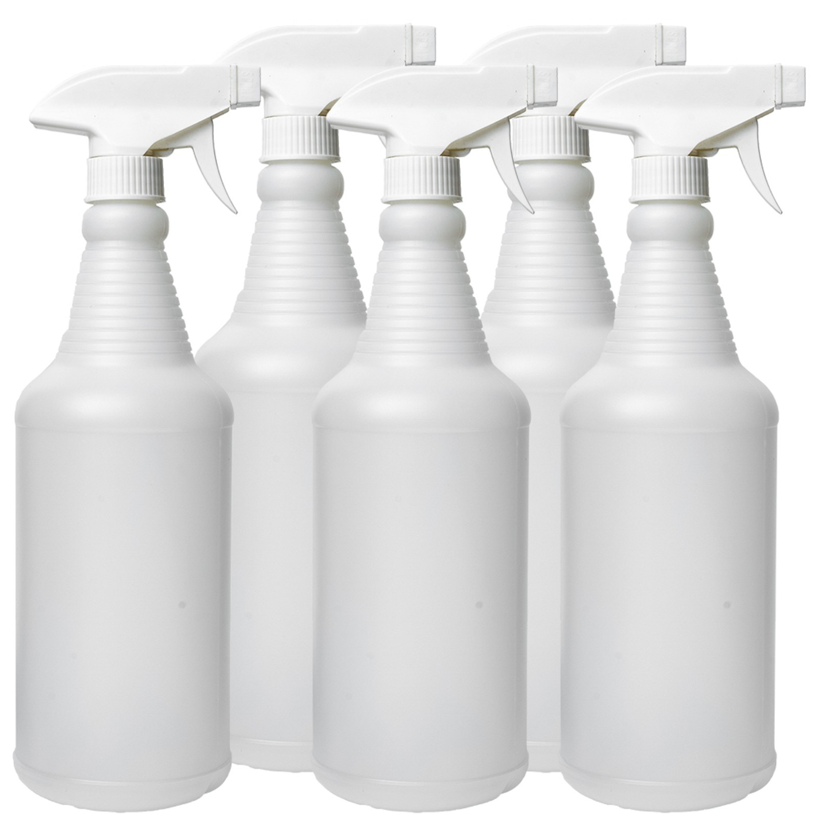 32oz. Plastic Trigger Spray Bottles Chemical Resistant Heavy Duty Commercial 5pk