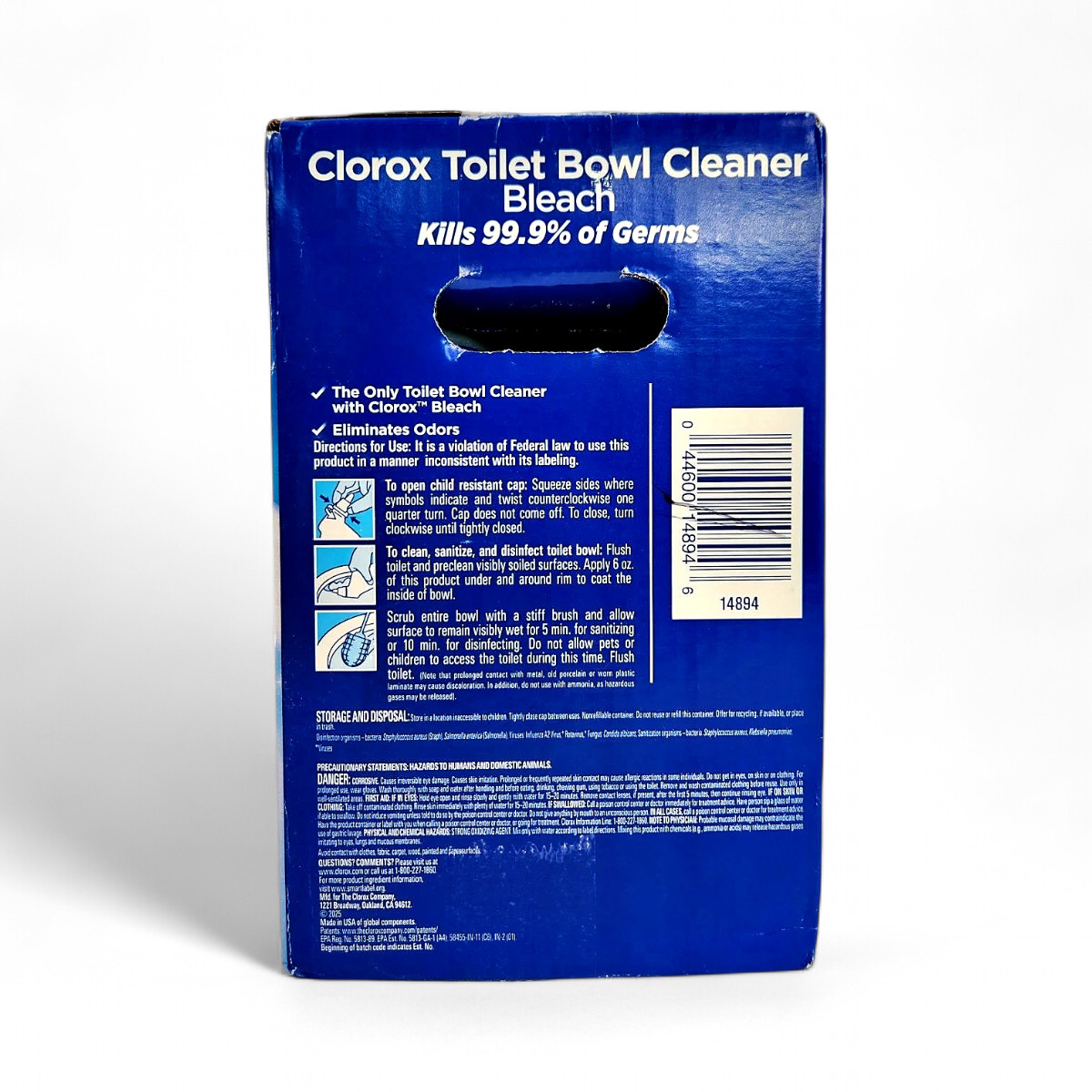 Clorox Toilet Bowl Cleaner with Bleach, Rain Clean, 24 fl oz – 6 Pack