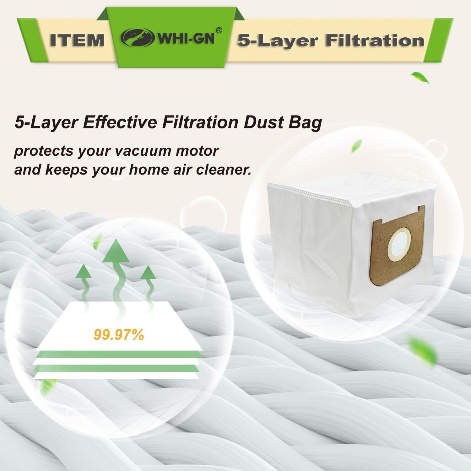 15 Pack Replacement Vacuum Bags for Prolux X8 series Backpack Vacuum Cleaners