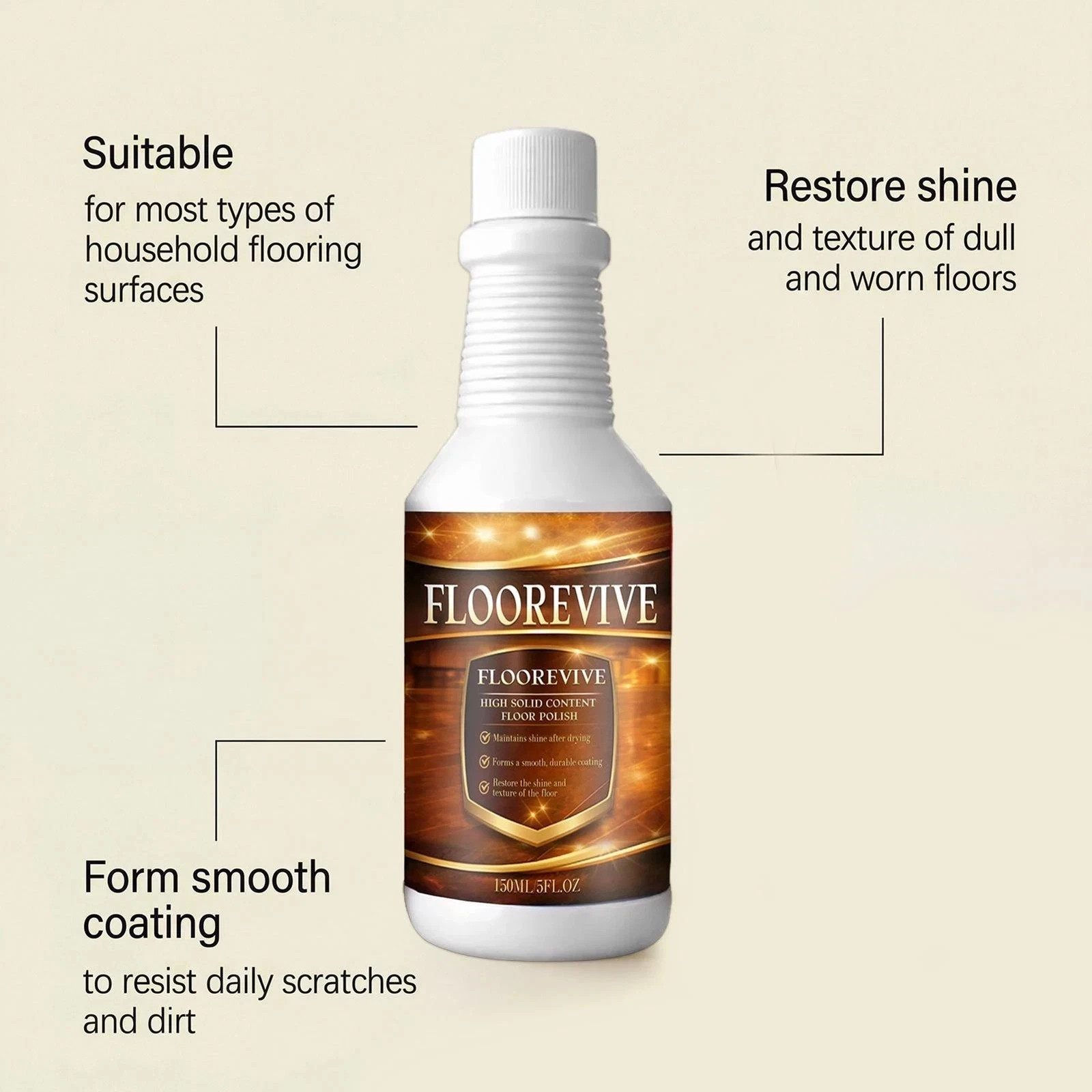 Floorevive Floor Restorer Floor Restorer/Polish -Revitalize And Shine Wood 150ml