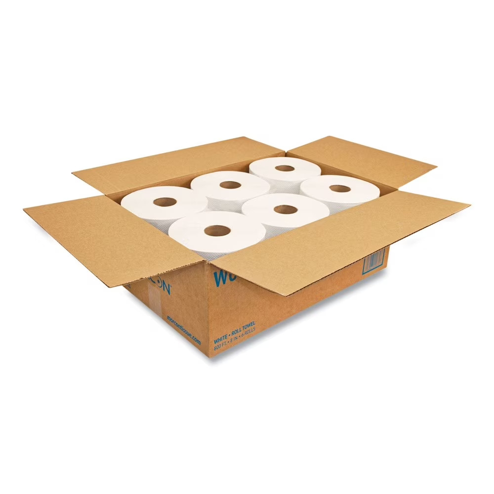Tissue Morsoft Universal Roll Towels, 8″ x 800 ft, White, 6 Rolls/Carton