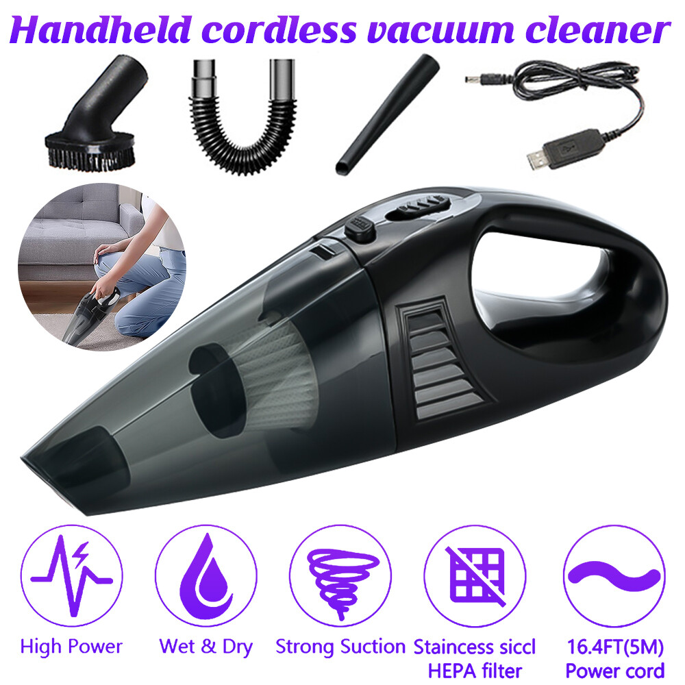 Handheld 6000PA Vacuum Cleaner Dust Buster Vacuum Cordless Charging for Car Home