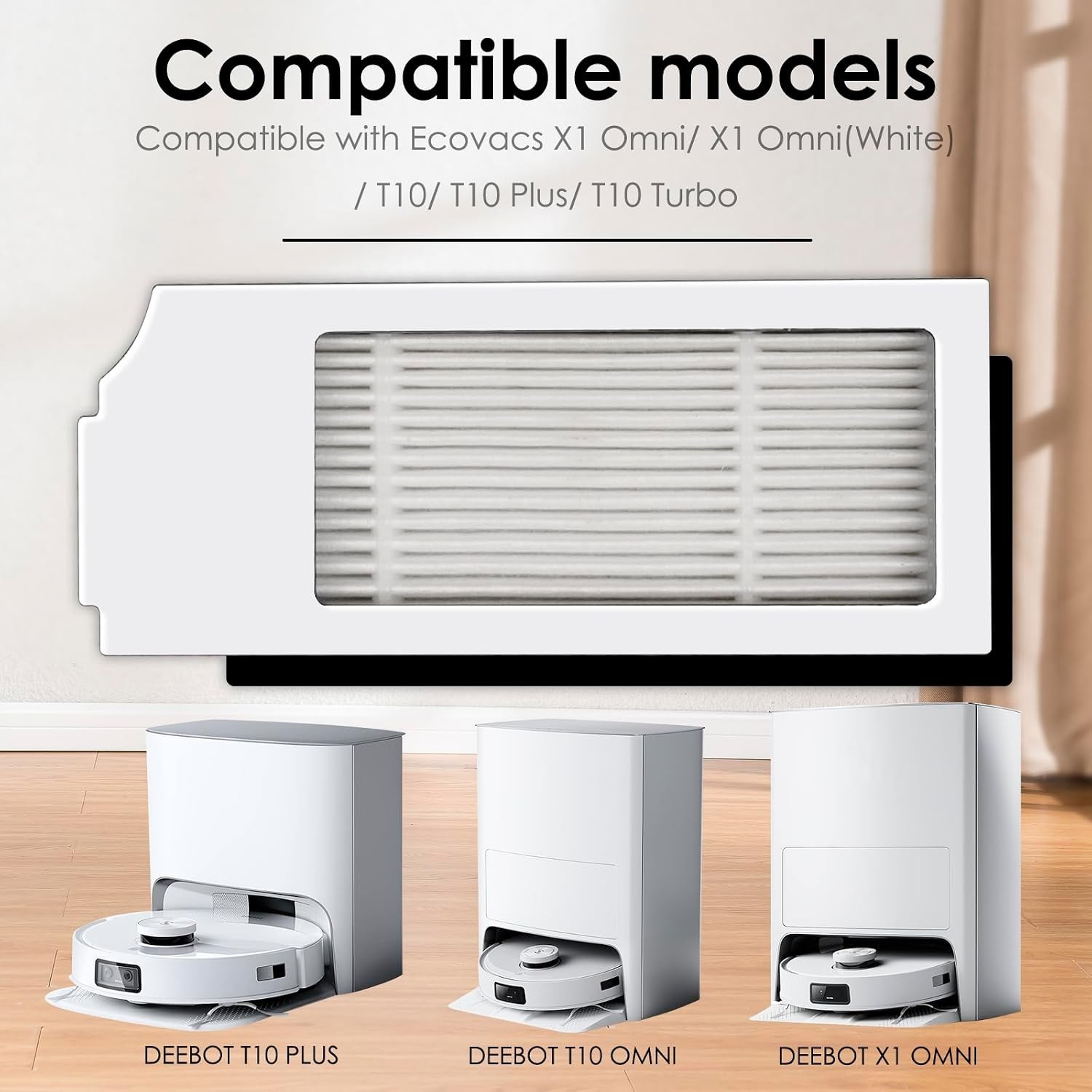 High Performance HEPA Filter Kit – 3 Pack for ECOVACS & Yeedi Robotic Vacuums