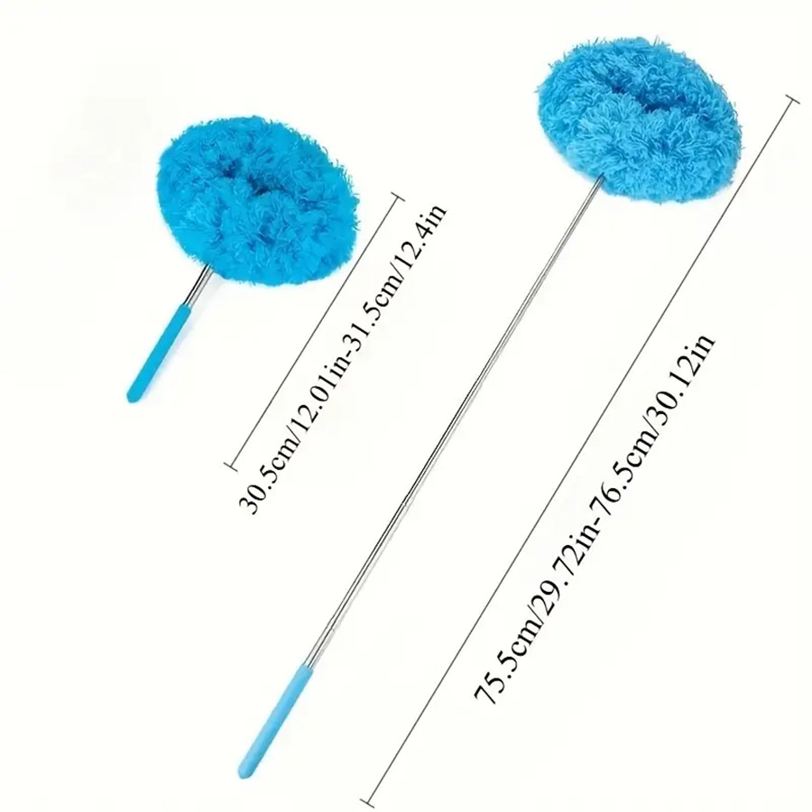 Extendable Ceiling Fan Duster, Long Reach Ring Brush for Easy Dust Cleaning