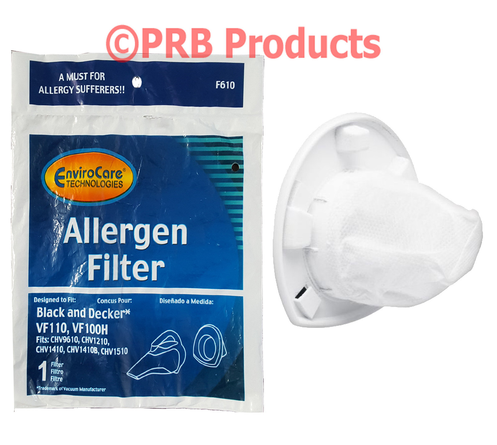 Black & Decker DustBuster Handvac Vacuum Filter VF110 90558113 Lithium CHV9610